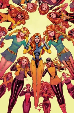 Ilustrasi karakter Jean Grey sebagai superhero Marvel Comics dan anggota X-Men