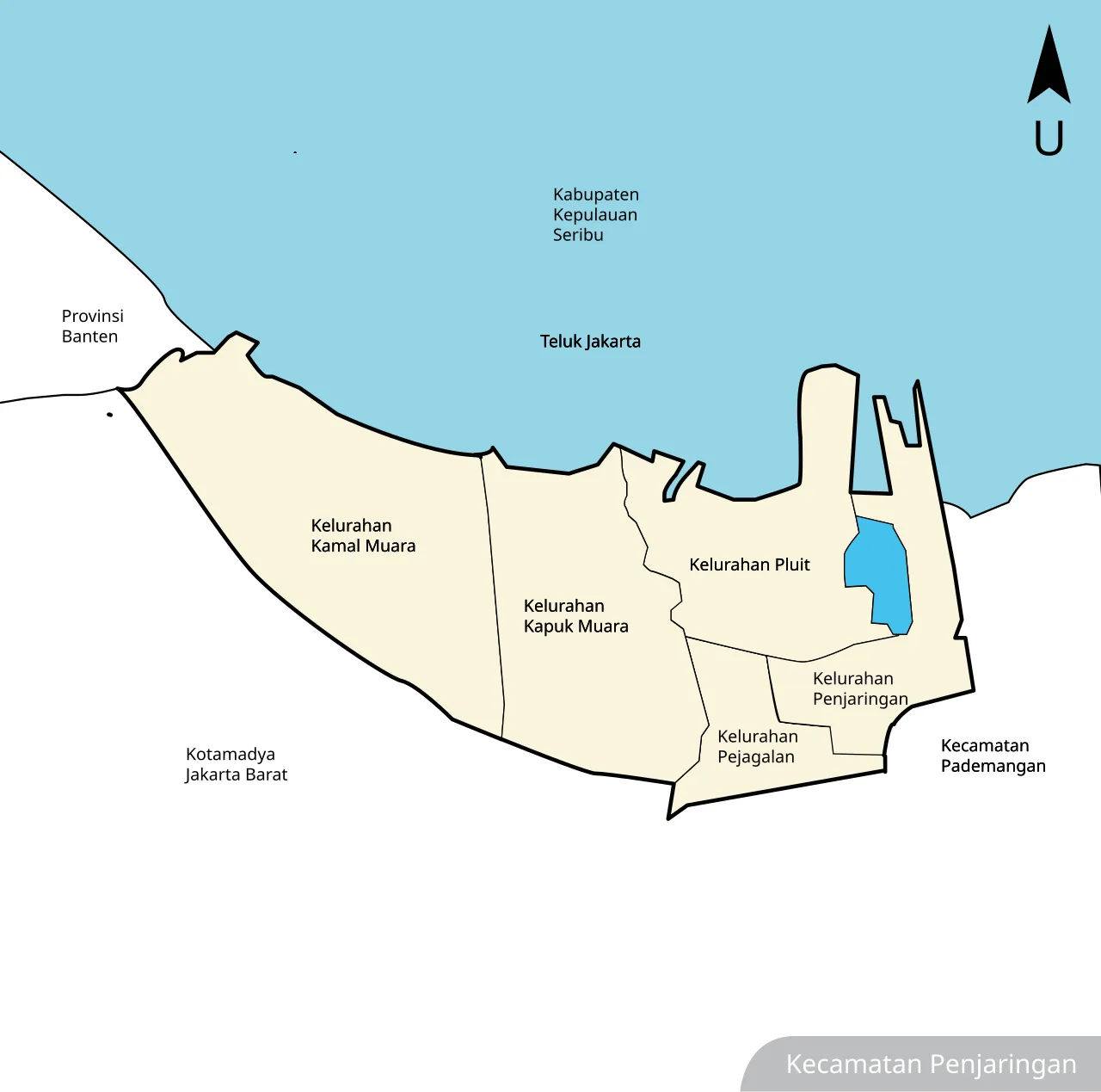 Kawasan Pelabuhan Sunda Kelapa di Kecamatan Penjaringan Jakarta Utara