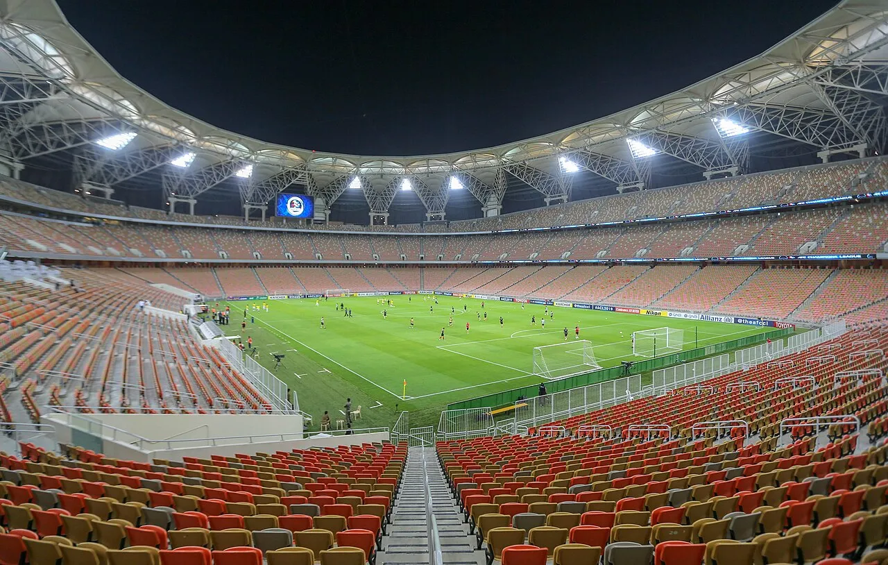 Tampak megah King Abdullah Sports City Stadium di Jeddah dengan fasilitas modern