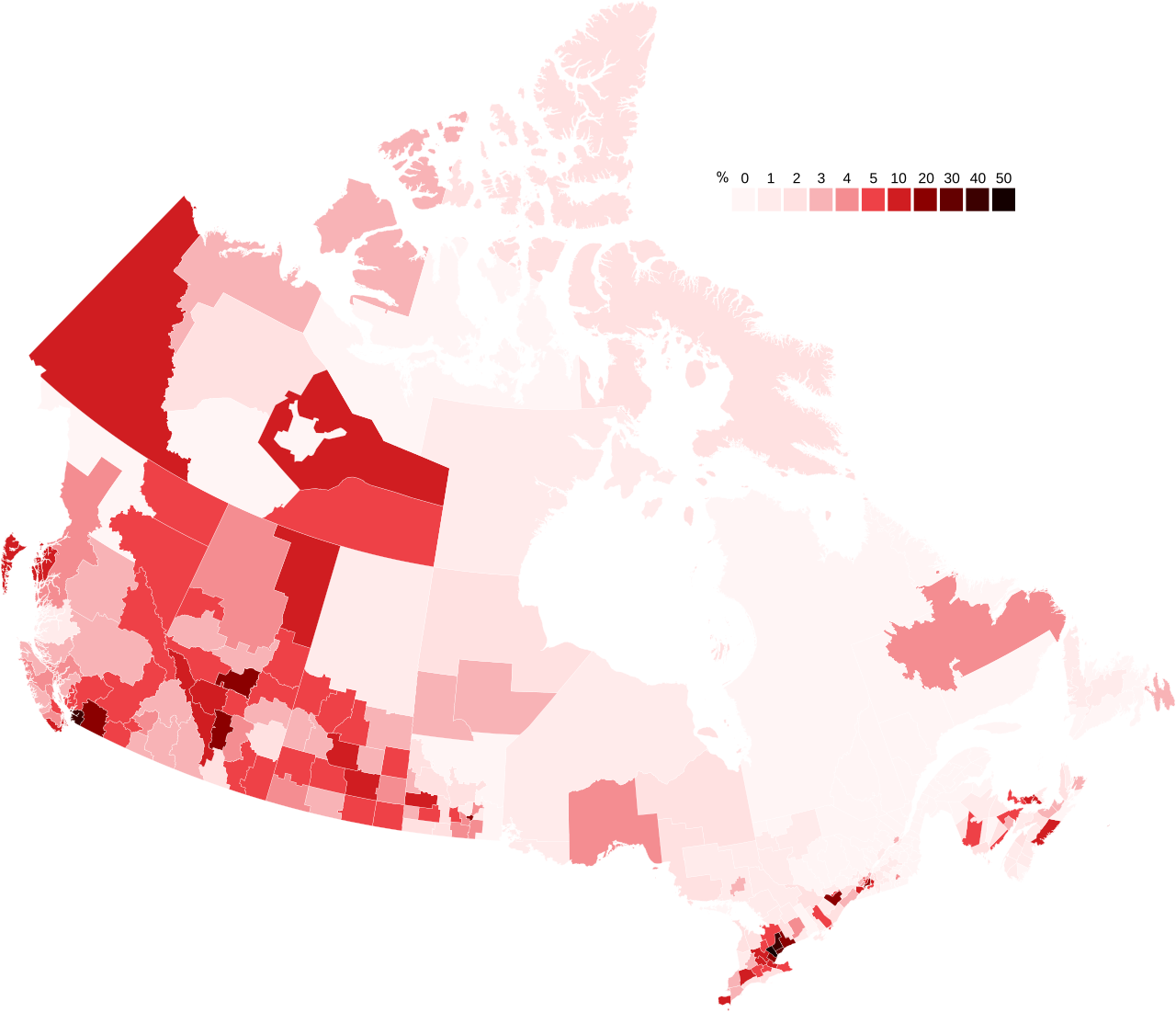 Ilustrasi kawasan perkotaan di Kanada yang ditinggali oleh komunitas Asian Canadians