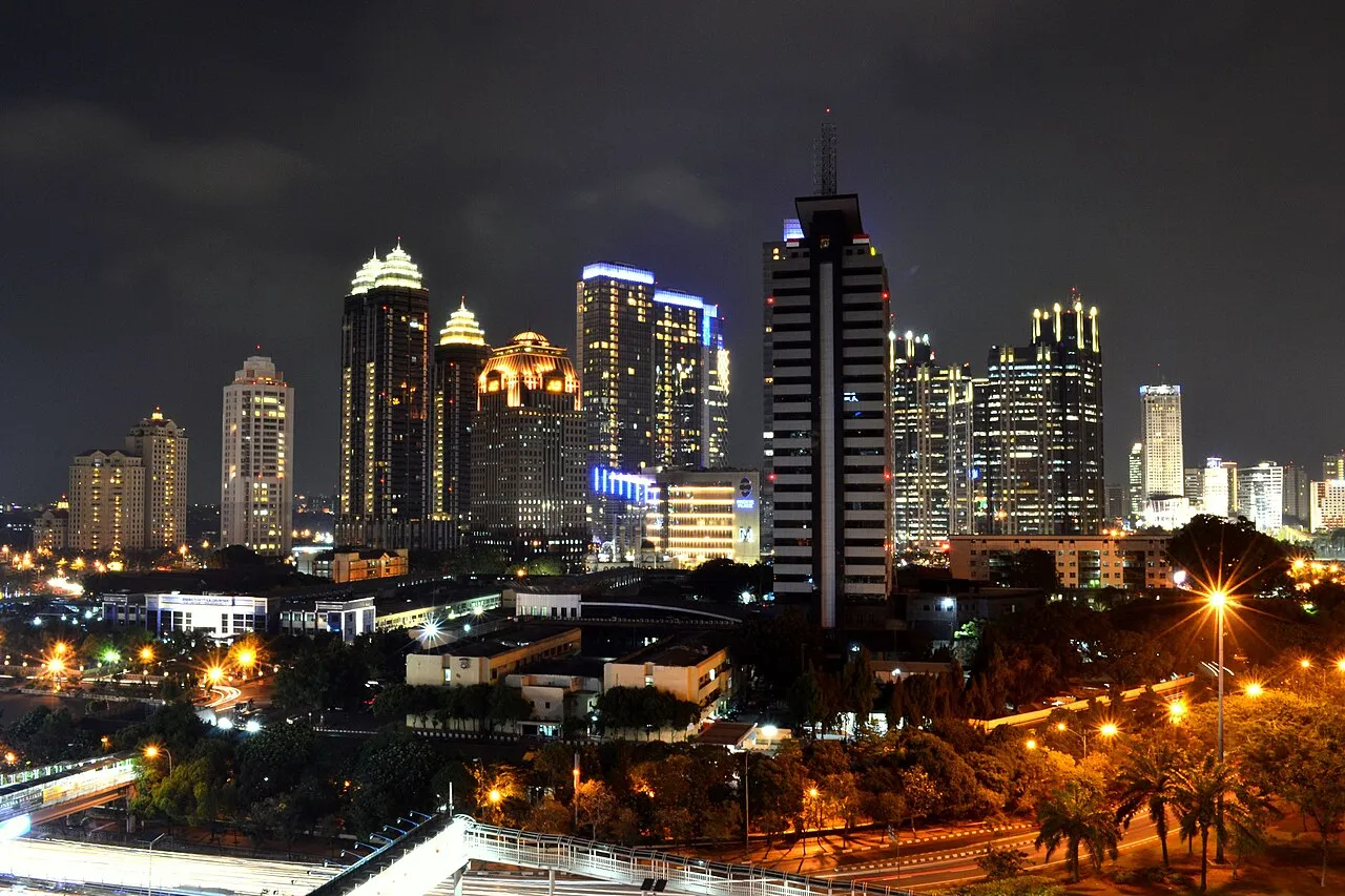 Pemandangan kawasan SCBD Kebayoran Baru di Kota Administrasi Jakarta Selatan