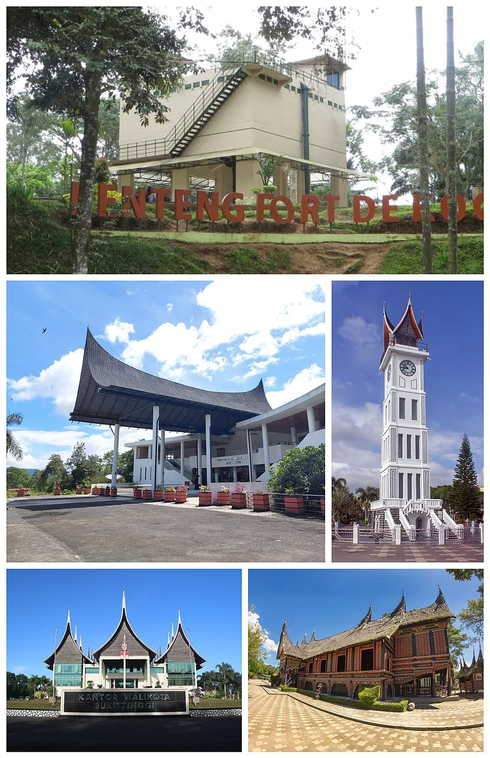Ikon Jam Gadang di pusat Kota Bukittinggi, Sumatera Barat