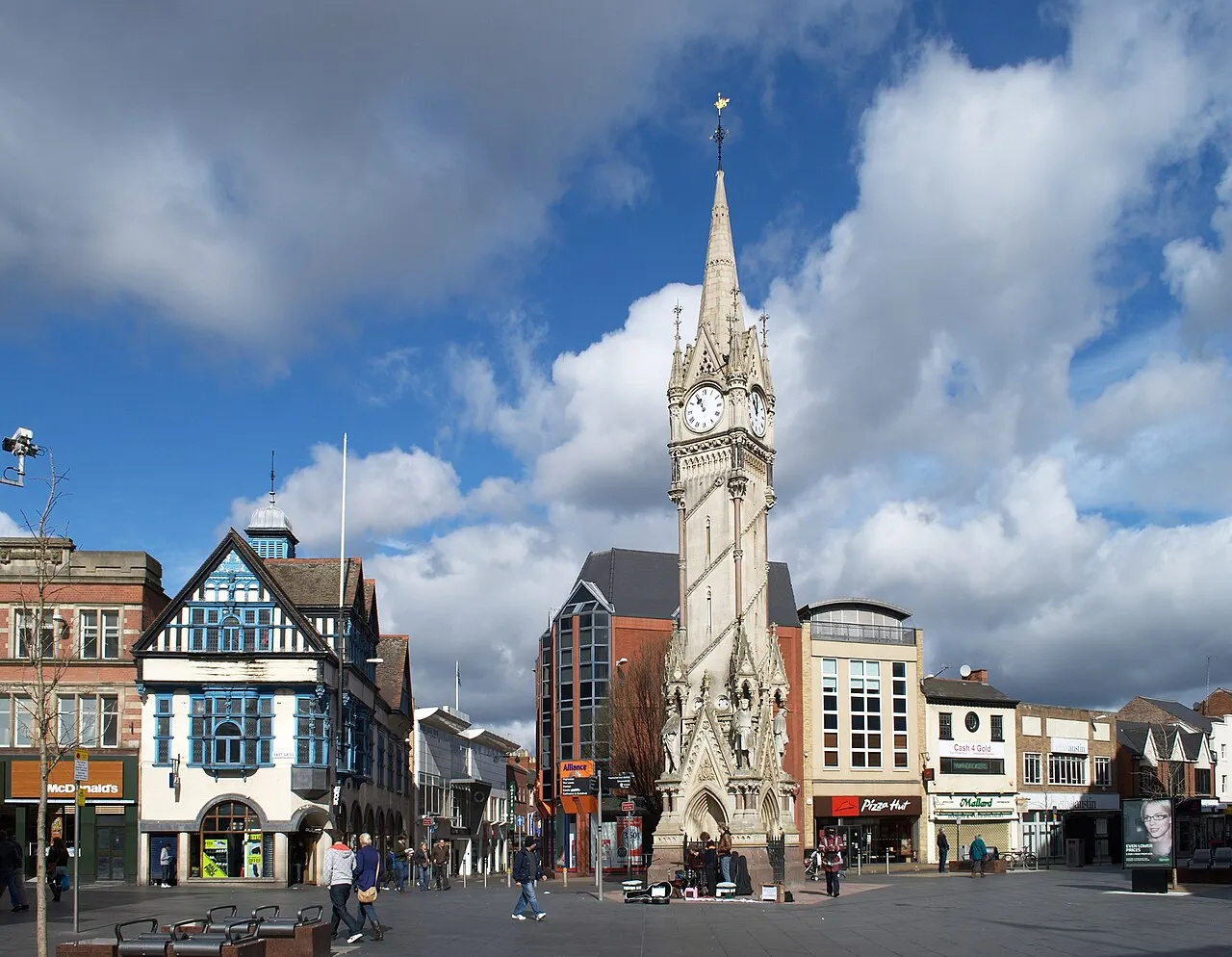 Pemandangan Kota Leicester di wilayah East Midlands Inggris