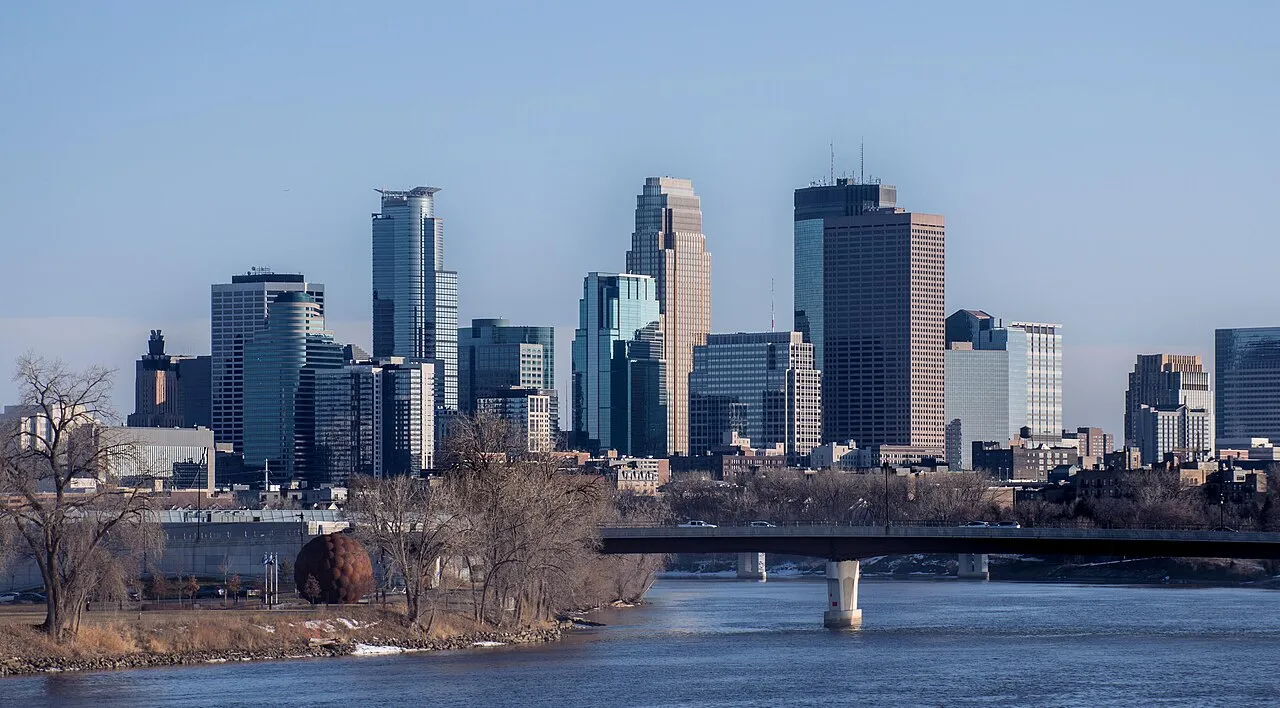 Pemandangan kota Minneapolis di Minnesota Amerika Serikat