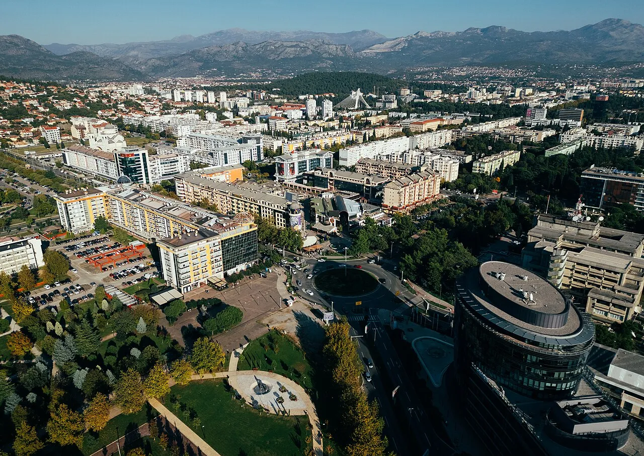 Pemandangan Kota Podgorica sebagai ibu kota Montenegro