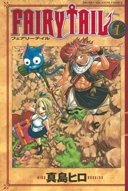 Ilustrasi Natsu Dragneel dan karakter utama manga Fairy Tail karya Hiro Mashima