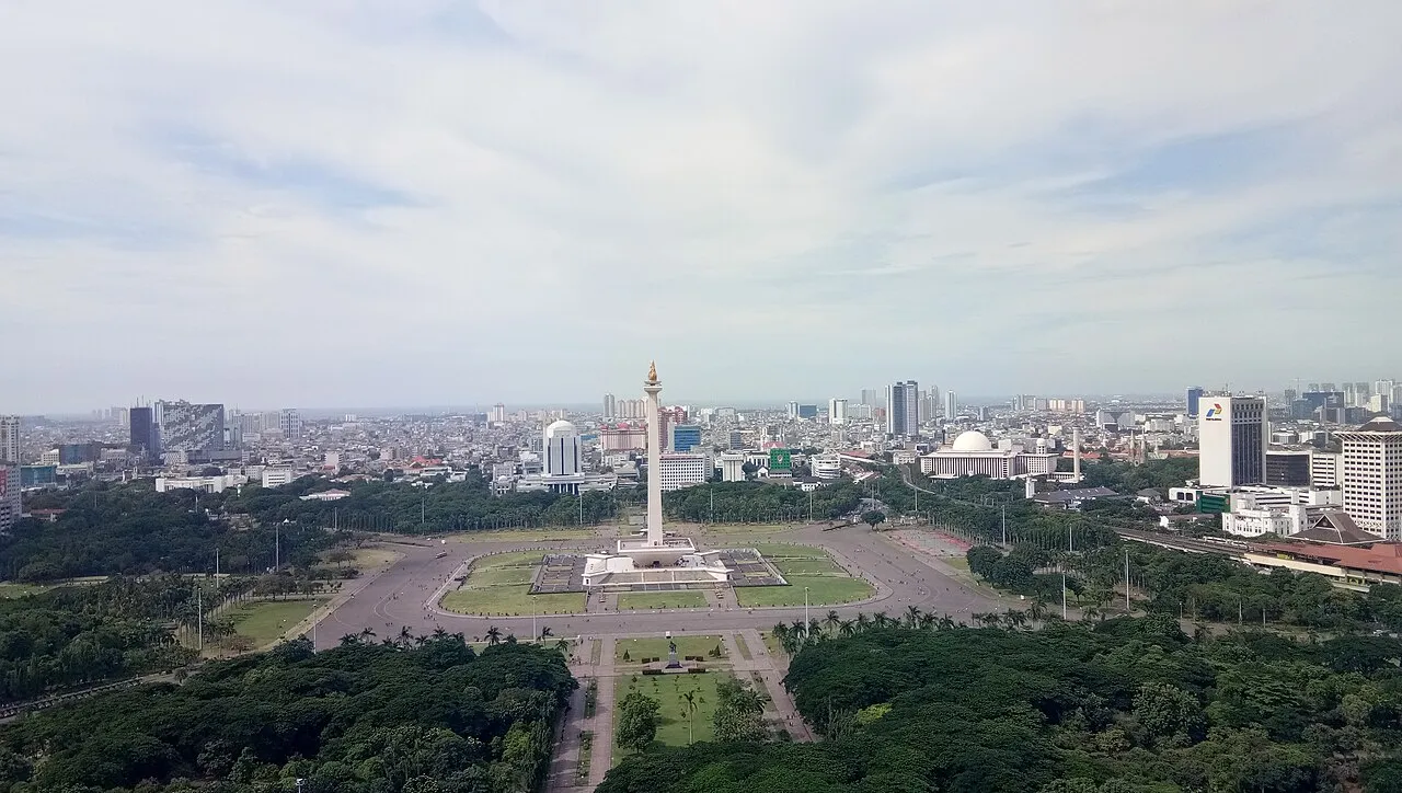 Kawasan Monumen Nasional di Taman Medan Merdeka Jakarta Pusat