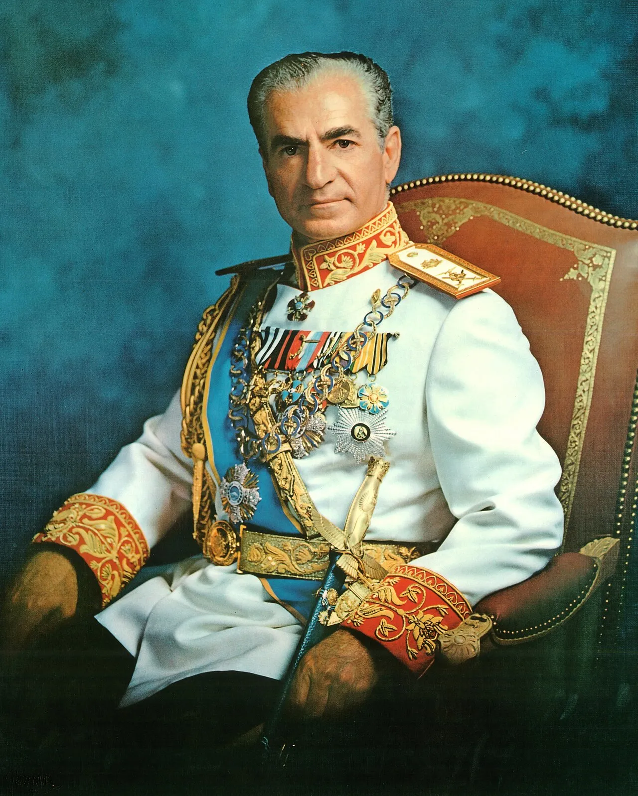 Potret Mohammad Reza Pahlavi, Shah terakhir Iran