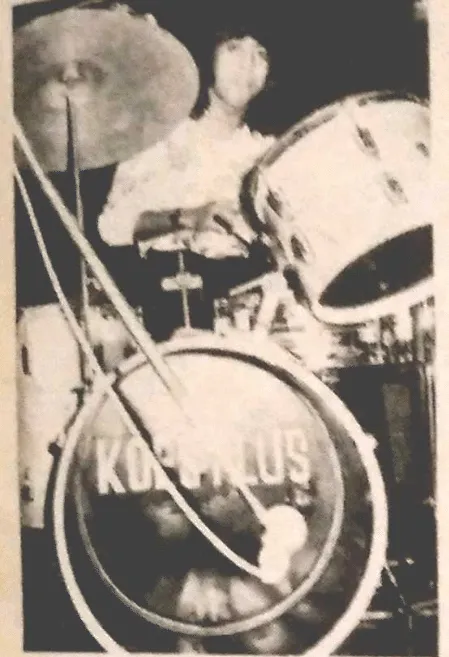 Ilustrasi profil Murry penabuh drum legendaris Koes Plus