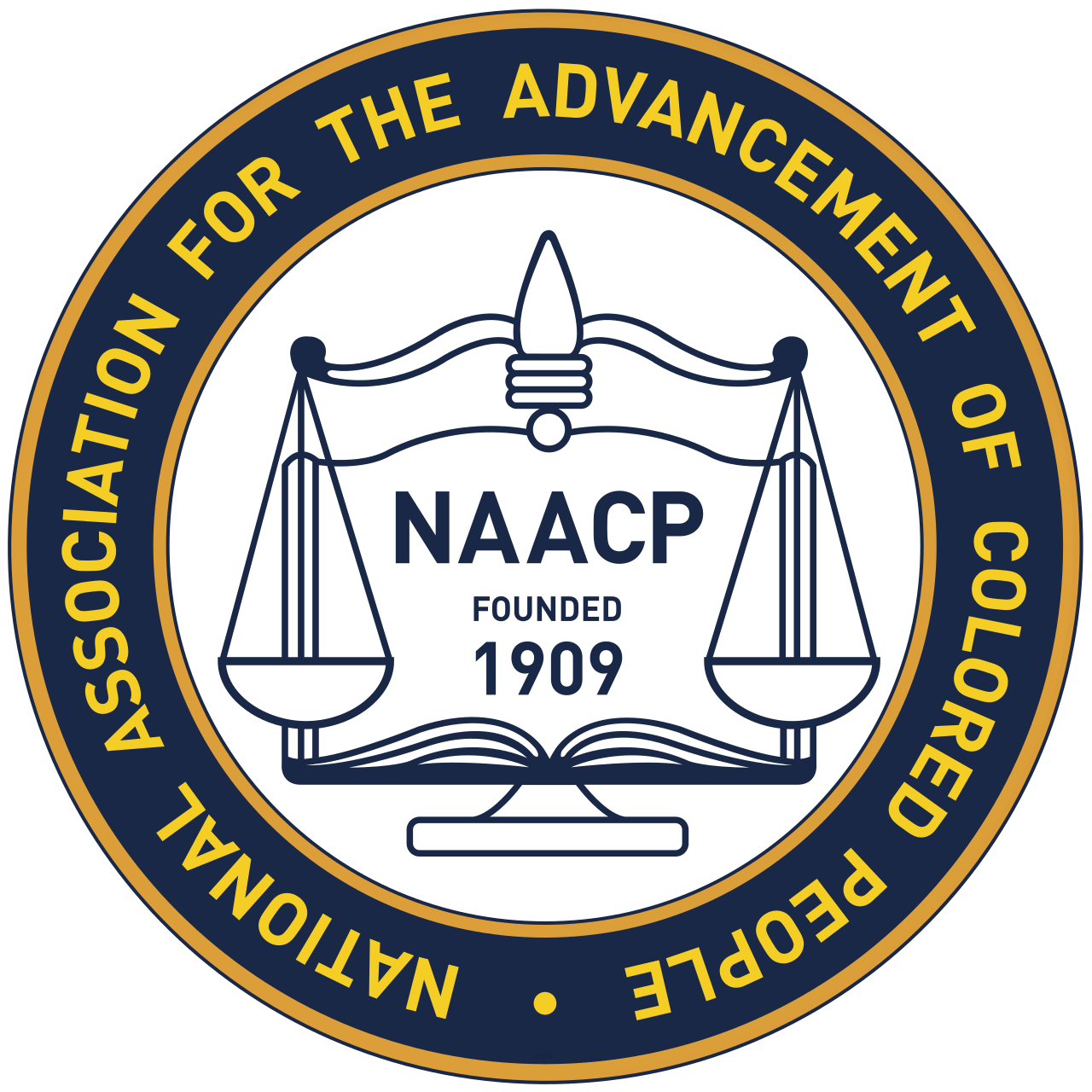 Gedung dan simbol organisasi NAACP yang memperjuangkan hak sipil di AS