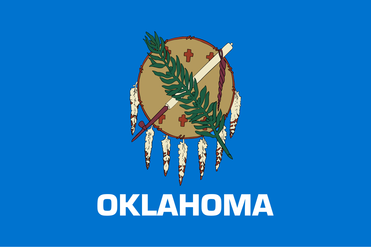 Pemandangan lanskap dan wilayah negara bagian Oklahoma di Amerika Serikat