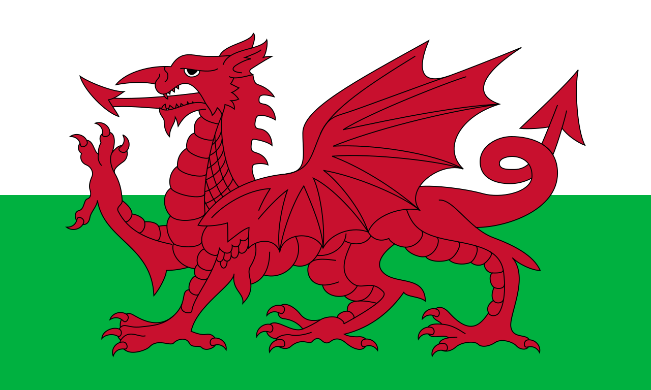 Pemandangan alam pegunungan dan pesisir di negara Wales