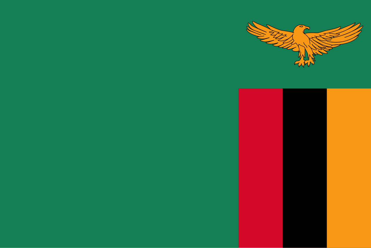 Pemandangan lanskap alam dan wilayah perkotaan di negara Zambia