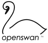 Logo atau ilustrasi konseptual perangkat lunak keamanan jaringan Openswan