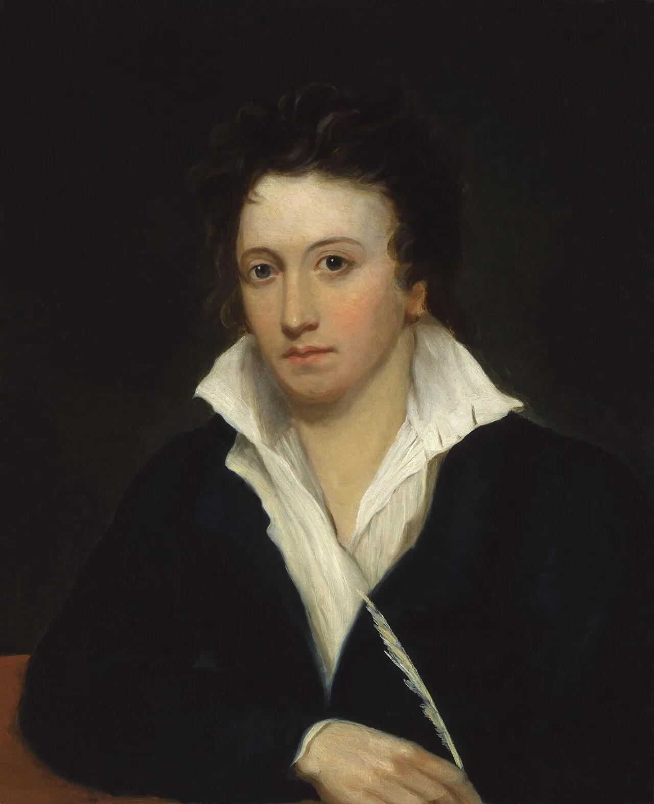 Lukisan potret Percy Bysshe Shelley sebagai penyair terkemuka Inggris
