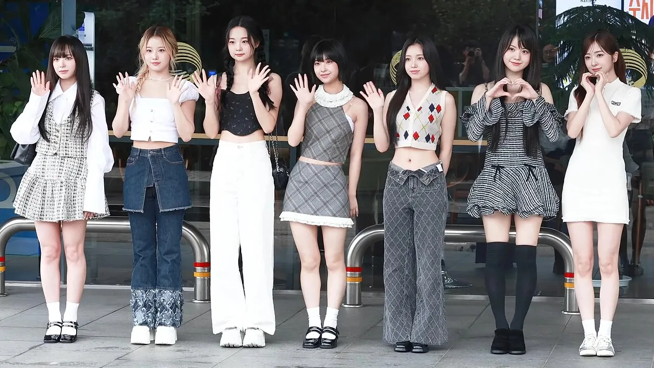 Girl group K-Pop Madein saat promosi album terbaru di Korea Selatan