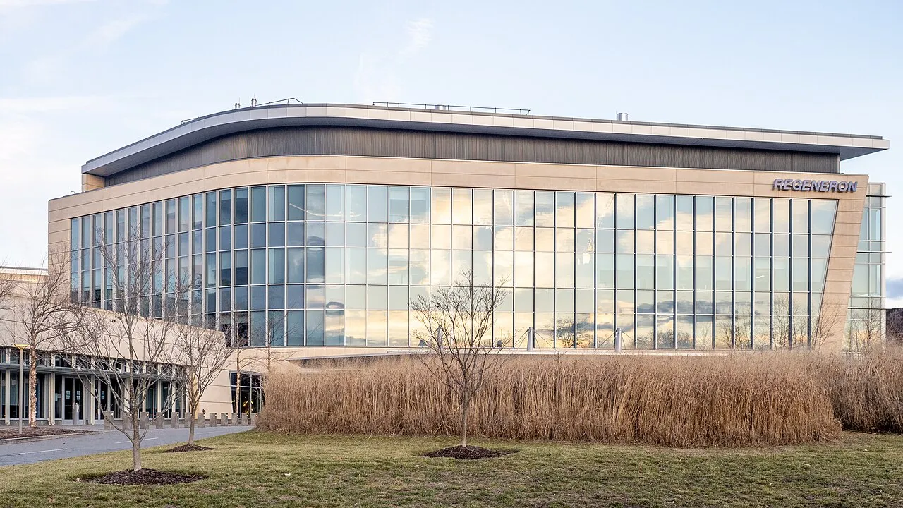 Kantor pusat perusahaan bioteknologi Regeneron Pharmaceuticals di New York