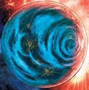 Ilustrasi planet Krypton fiksi asal Superman dalam semesta DC Comics