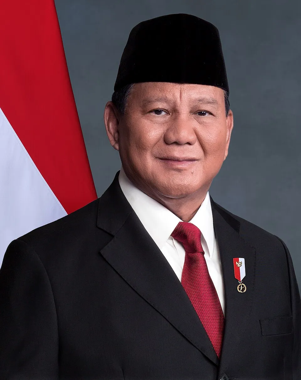 Presiden Indonesia Prabowo Subianto dalam acara resmi kenegaraan