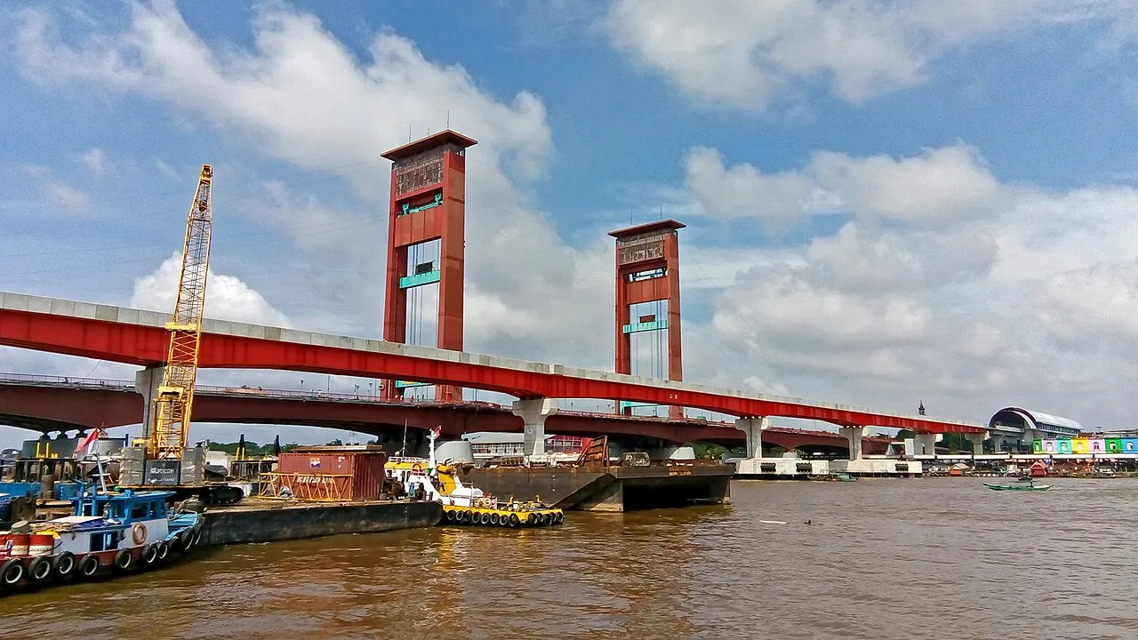Pemandangan Kota Palembang ibu kota Provinsi Sumatera Selatan