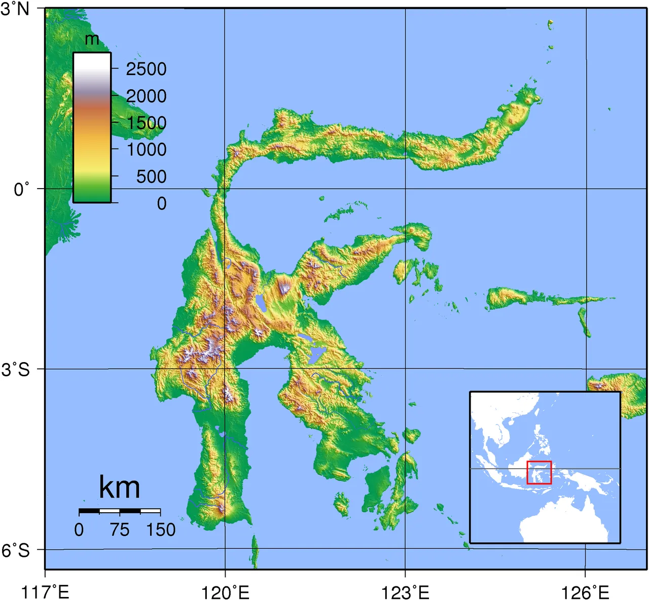 Pemandangan bentang alam dan wilayah geografis Pulau Sulawesi