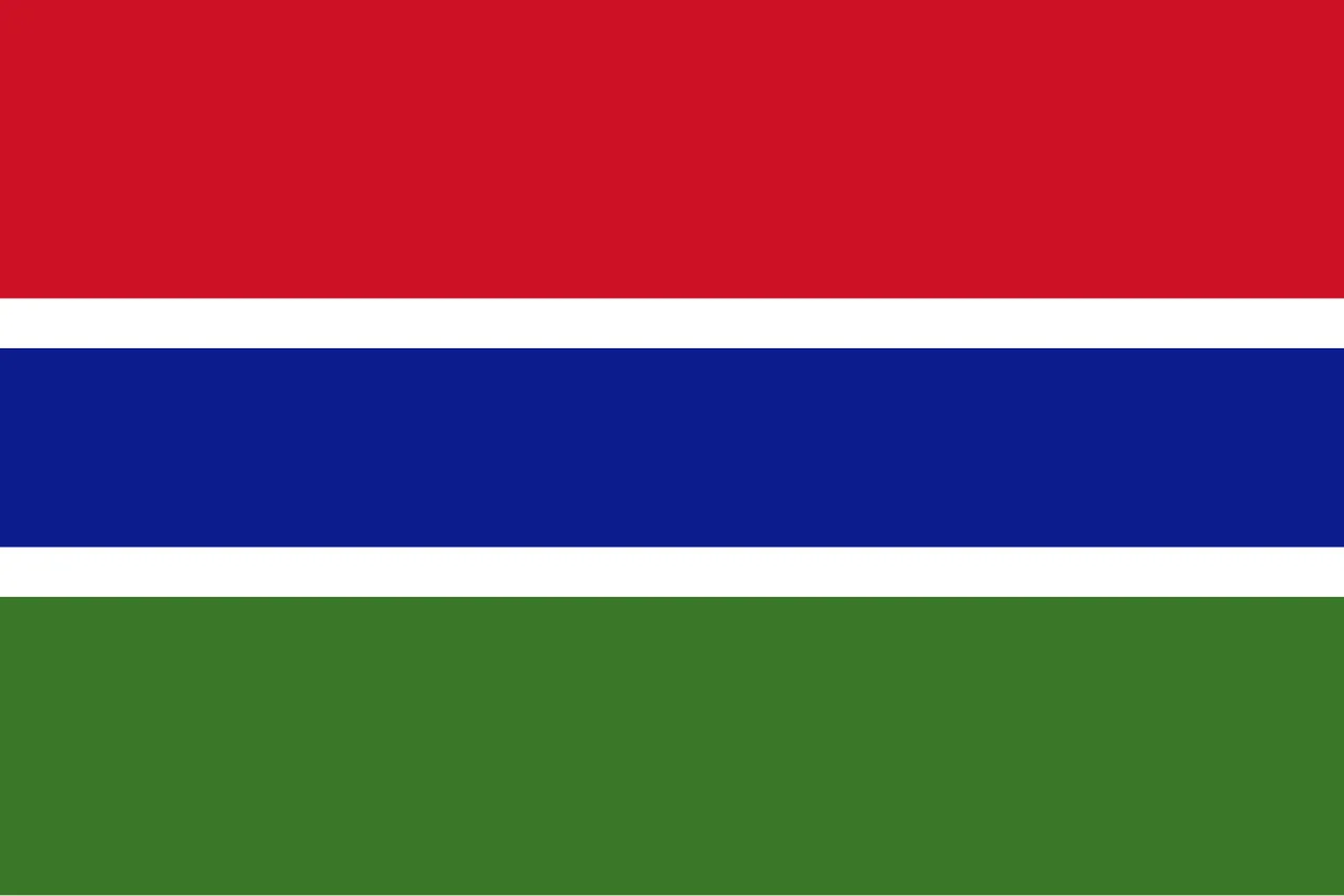 Peta dan pemandangan wilayah Republik Gambia di Afrika Barat