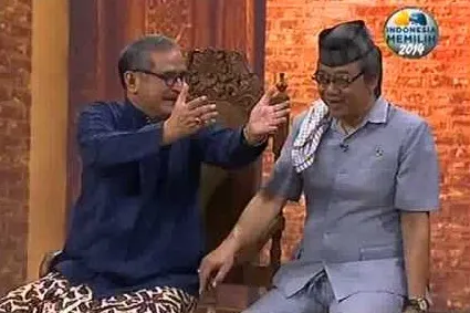 Ilustrasi program komedi satir Republik Sentilan Sentilun di Metro TV