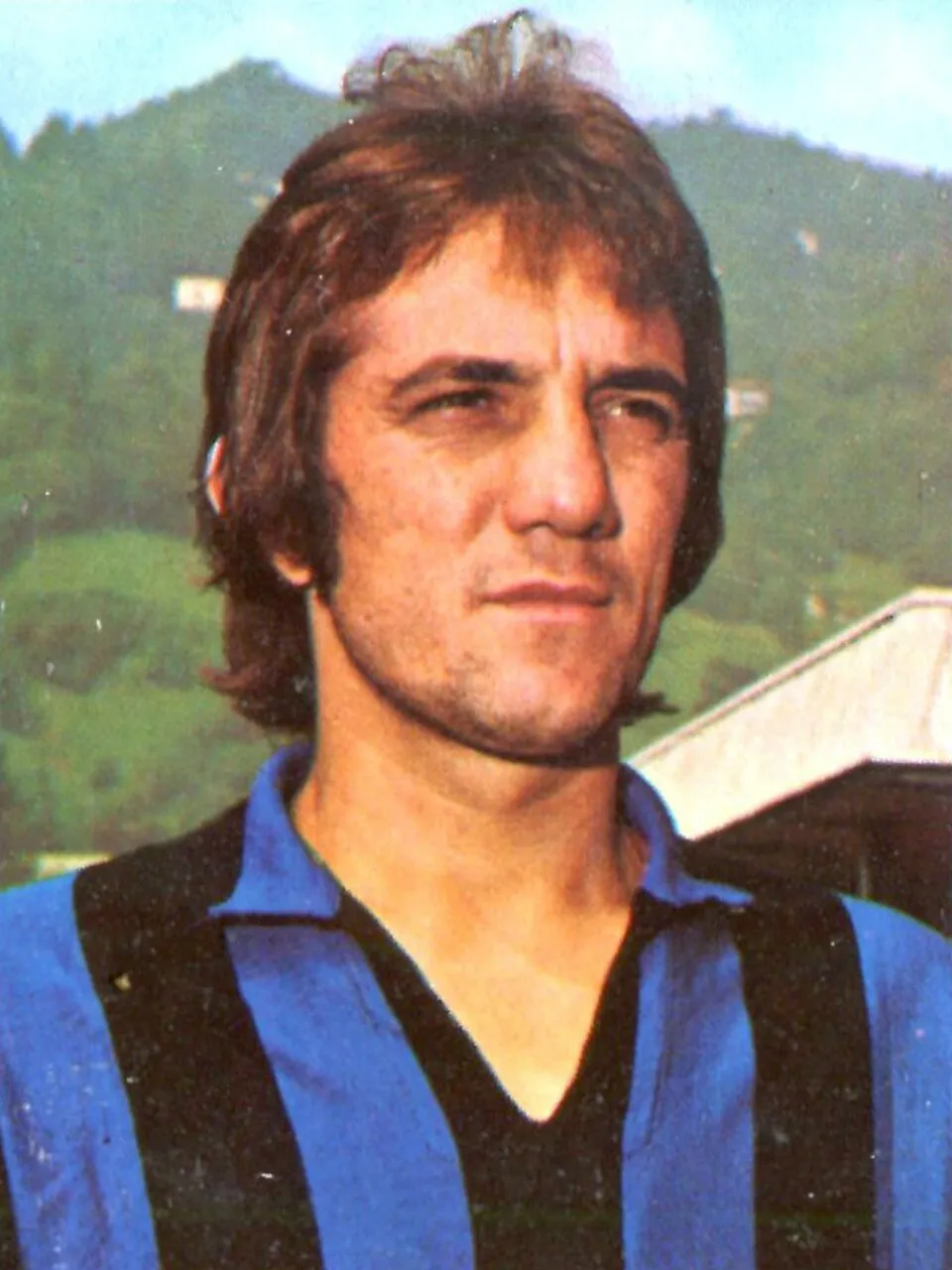 Striker legendaris Italia Roberto Boninsegna dalam balutan jersey timnas