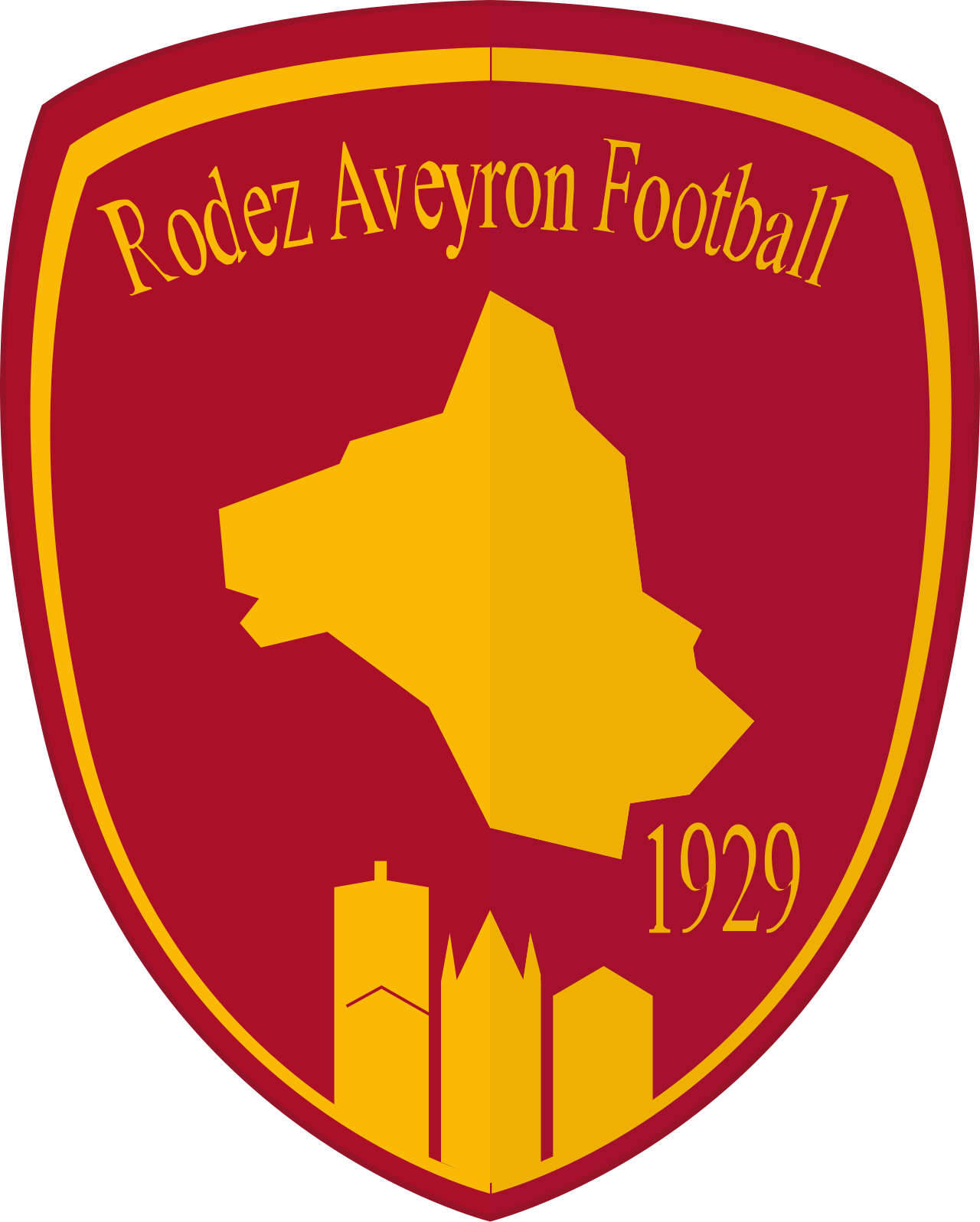 Logo dan lambang klub sepak bola profesional Prancis Rodez Aveyron Football
