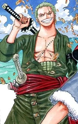 Ilustrasi karakter Roronoa Zoro dari manga One Piece