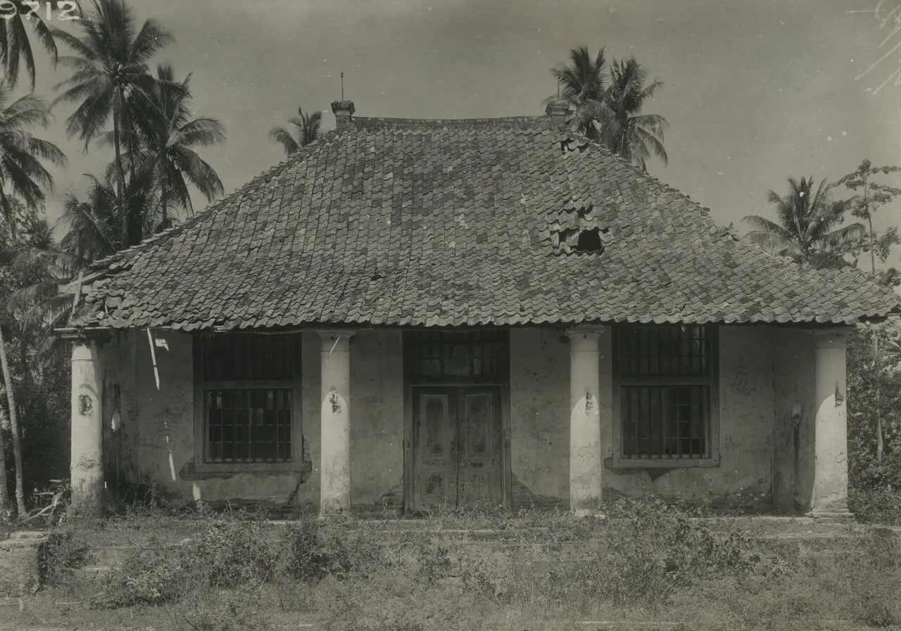 Ilustrasi kawasan bersejarah Rumah Cengkareng di masa kolonial