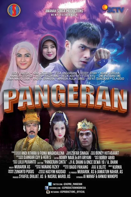 Poster dan cuplikan serial televisi Pangeran produksi Amanah Surga Productions