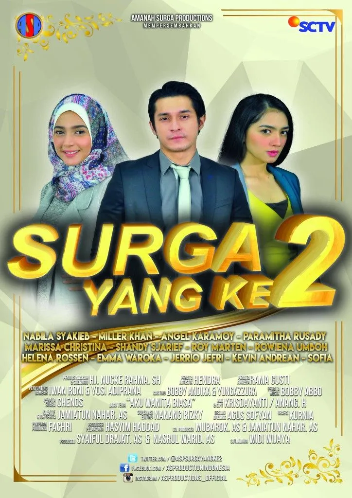Poster sinetron Surga yang Kedua produksi Amanah Surga Productions