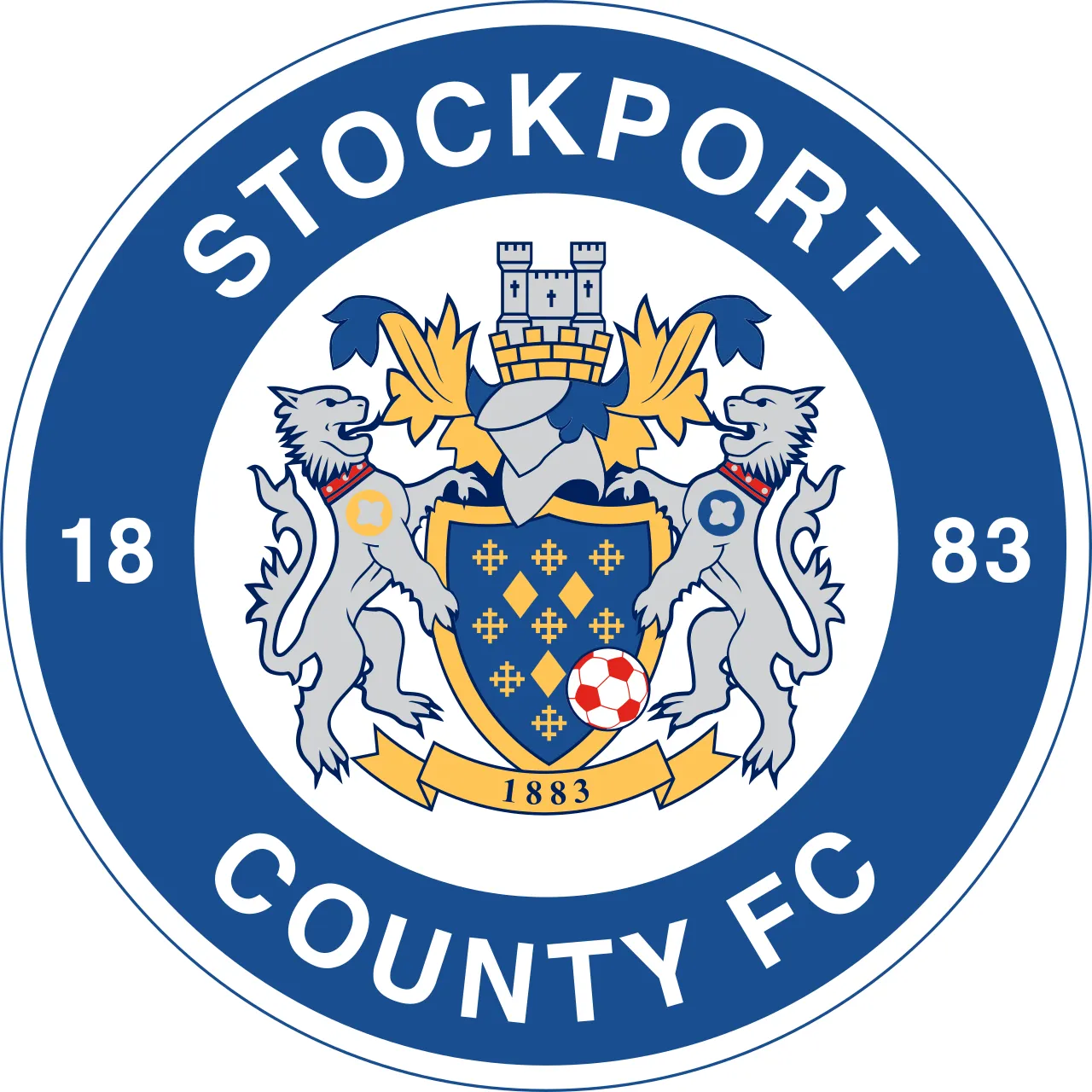 Logo dan atribut resmi klub sepak bola Stockport County F.C.