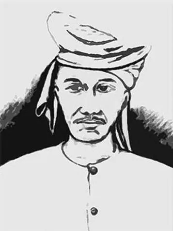 Lukisan atau ilustrasi profil Sultan Nuku Muhammad Amiruddin pahlawan nasional dari Tidore
