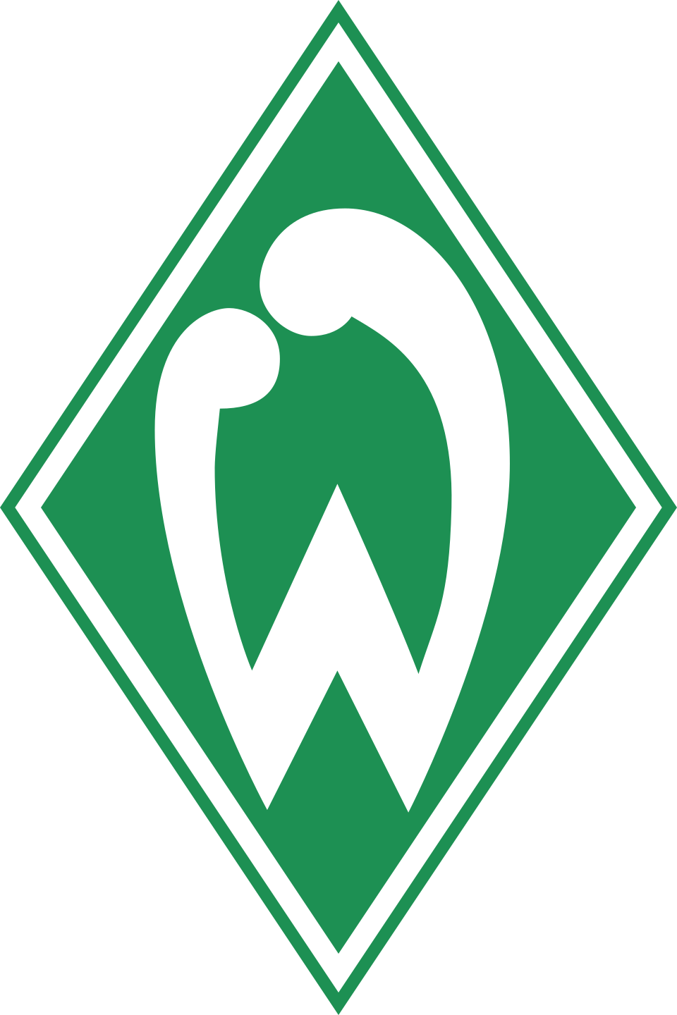 Logo dan stadion SV Werder Bremen sebagai simbol klub sepak bola profesional Jerman