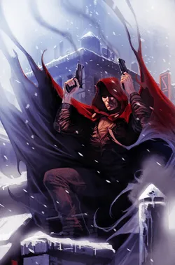 Ilustrasi karakter komik The Hood Marvel Comics sebagai penjahat super