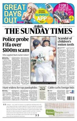 Ilustrasi gedung perkantoran media dan surat kabar The Sunday Times di Inggris
