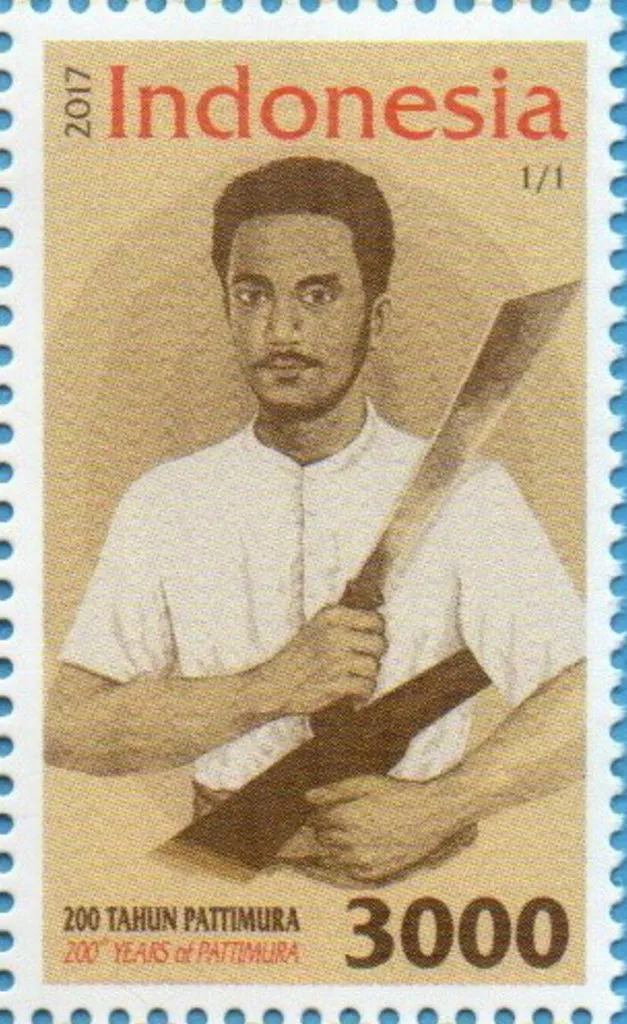 Ilustrasi patung dan profil Pahlawan Nasional Kapitan Pattimura asal Maluku