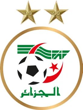 Logo dan lambang resmi tim nasional sepak bola Aljazair yang mewakili negara di kancah internasional