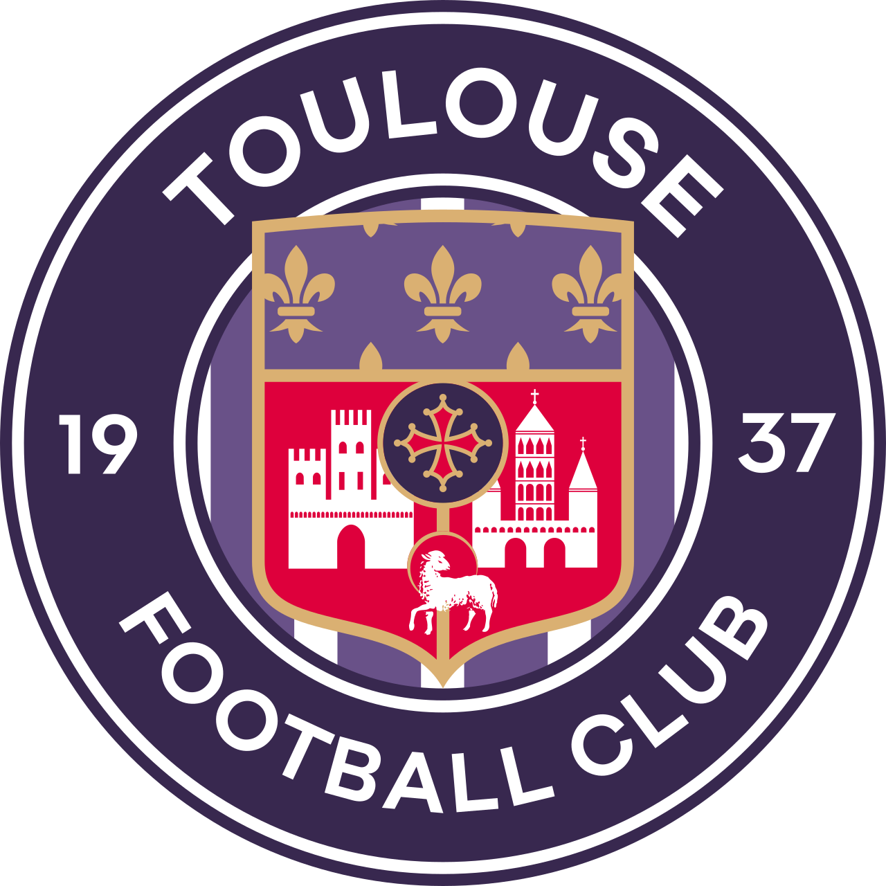 Logo dan stadion Toulouse Football Club di Prancis