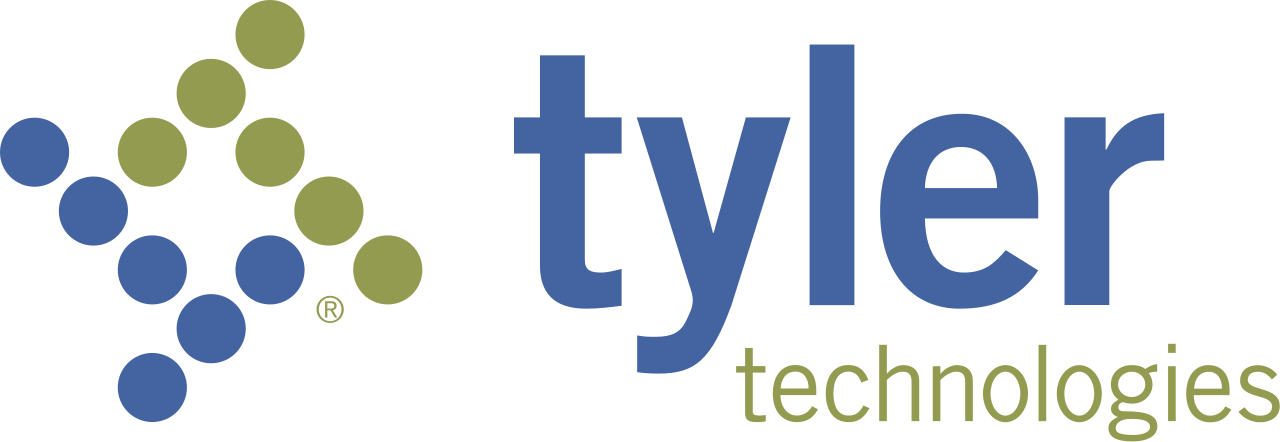 Logo dan kantor operasional Tyler Technologies di Amerika Serikat