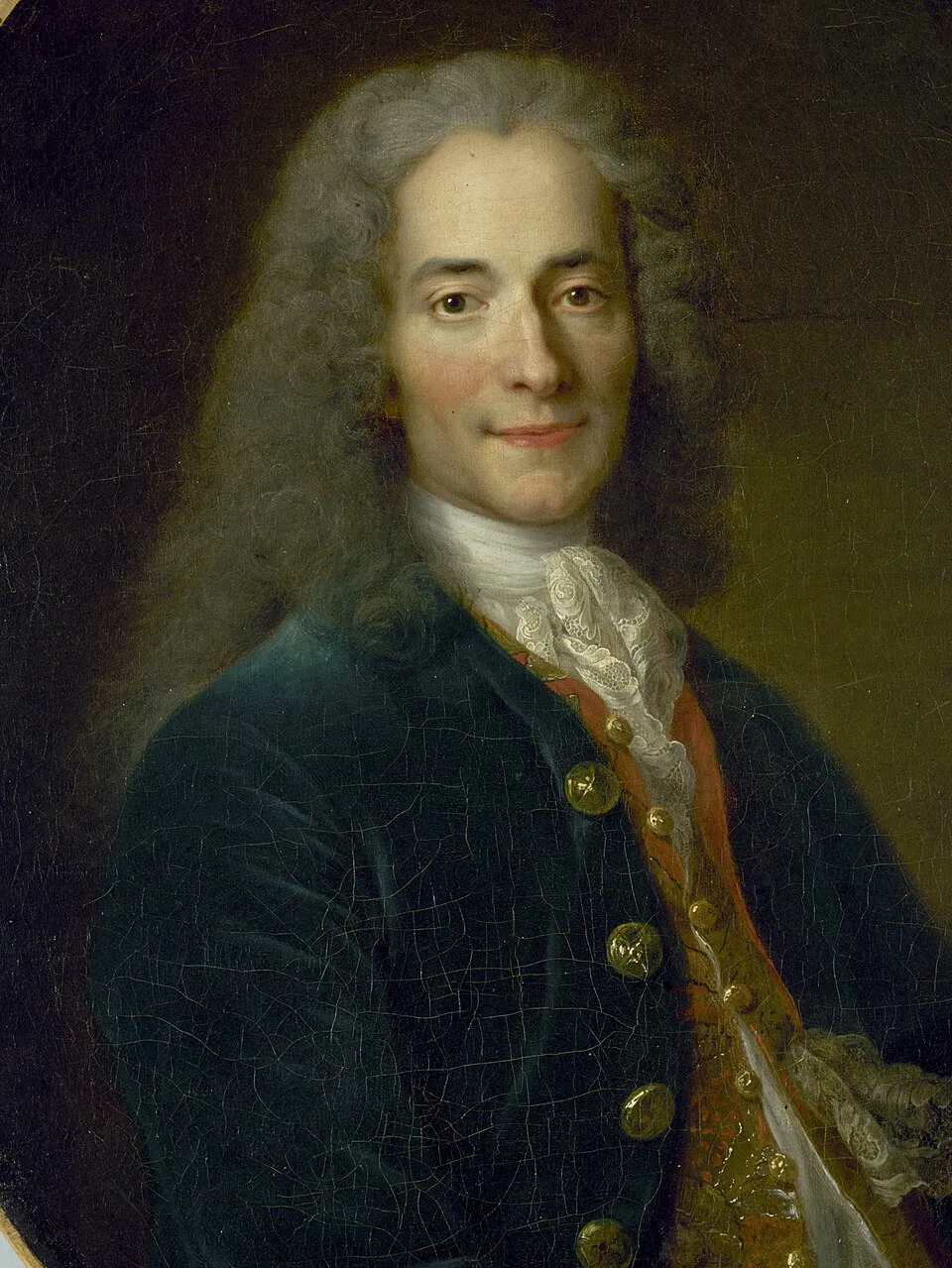 Ilustrasi profil Voltaire sebagai tokoh terkemuka Abad Pencerahan Prancis