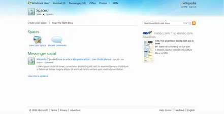 Windows Live Spaces dikenang sebagai salah satu platform blogging dan media sosial populer dari Microsoft di era Web 2.0