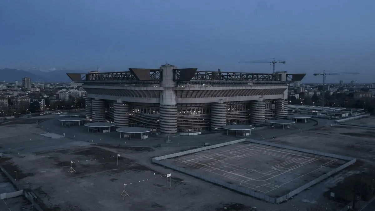 Ilustrasi proyek pembangunan stadion baru San Siro oleh Inter Milan dan AC Milan