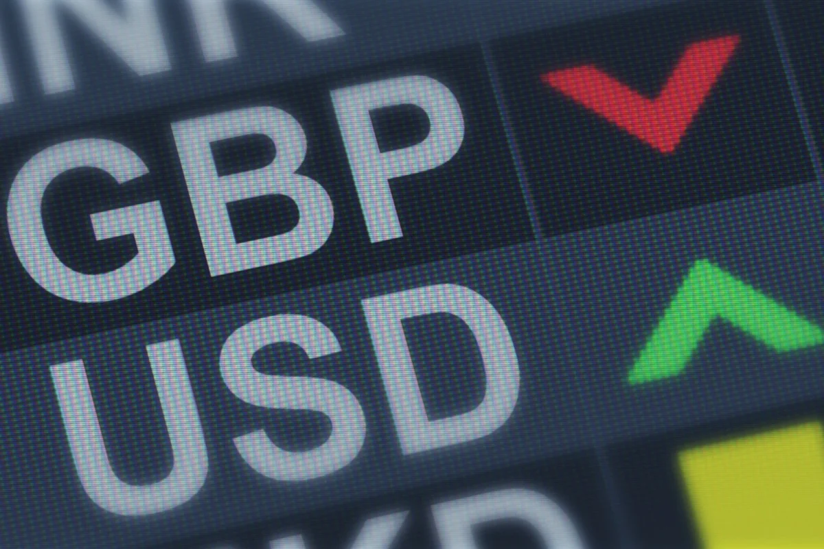 Grafik pergerakan nilai tukar poundsterling terhadap dolar AS