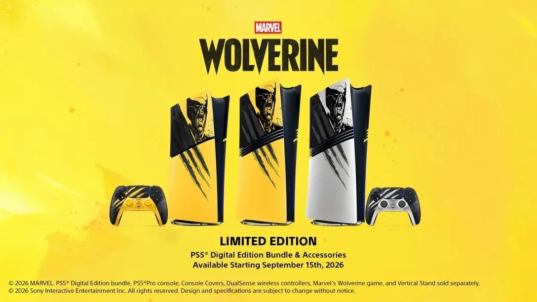Bundel konsol PS5 edisi terbatas Marvel's Wolverine dengan desain cakar khas Logan