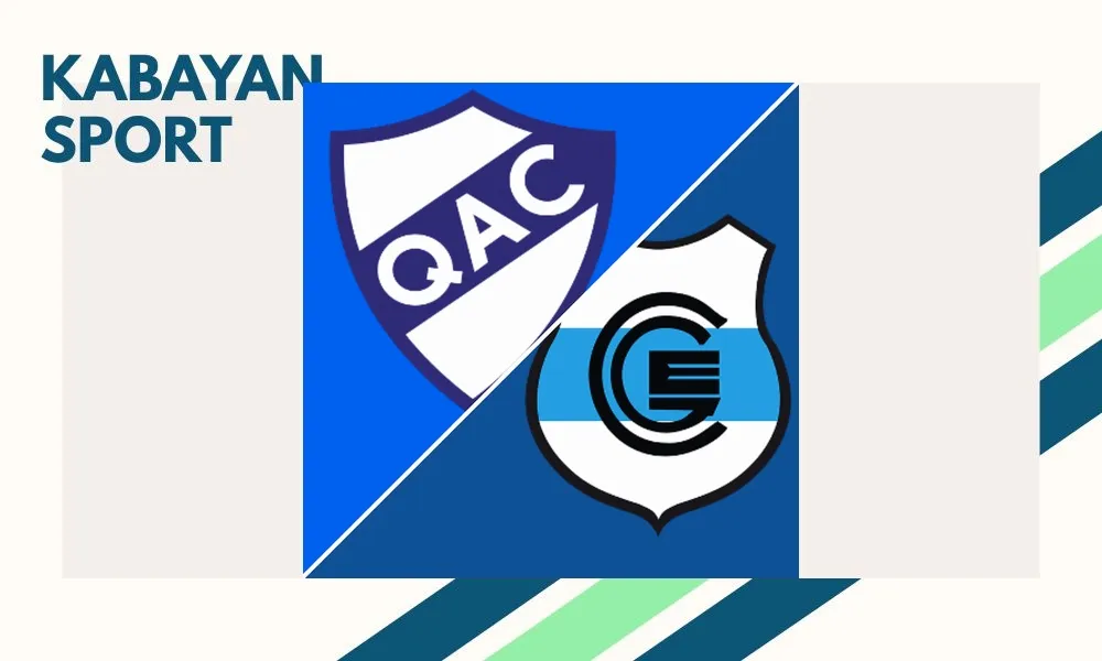 Selebrasi pemain Quilmes setelah mencetak gol dalam laga Quilmes vs Gimnasia J