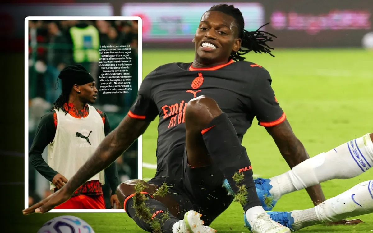 Rafael Leao penyerang AC Milan memberikan klarifikasi terkait spekulasi transfer