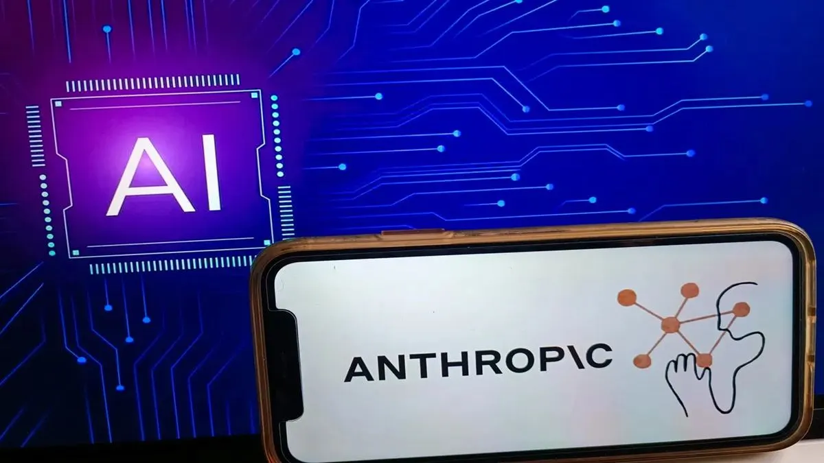 Ilustrasi logo dan teknologi kecerdasan buatan Anthropic Claude untuk persiapan IPO